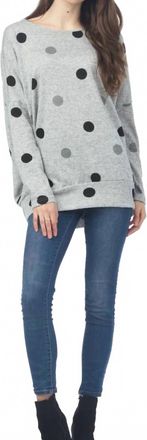 Papillon Big Dot Print Sweatshirt In Grey