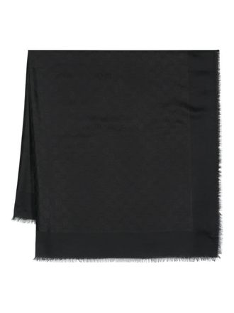 Gucci GG logo jacquard scarf - Black