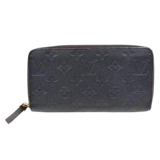 Louis Vuitton Pre-owned Clutches, female, Blue, Size: ONE SIZE Pre-owned Portefeuille Zippy Monogramme Empreinte