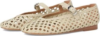 Marc Fisher Womens Evonna Woven Mary Jane Ballet Flat In Beige