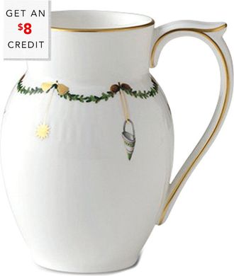 ROYAL COPENHAGEN Star Fluted Christmas Creamerwith $8 Credit
