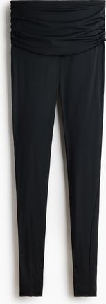 H&M Leggings mit Drapierung - Schwarz