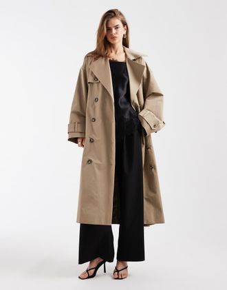 & Other Stories Trench midi in puro cotone beige-Neutro
