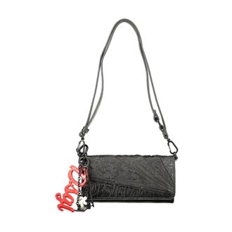 Desigual Bolso peque&ntilde;o con charm - Bags - Mujer - Negro - ONE SIZE