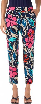 Trina Turk Moss Slim Pants In Navy Pring
