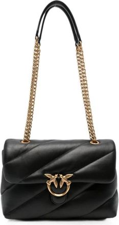 Pinko Love Puff Classic Small - Dames - Schoudertassen - Zwart - ONE Size - Leer - Tassen