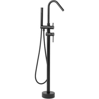Beliani Beliani - Miscelatore per Vasca Freestanding Nero Opaco con Doccetta 118 cm Victoria