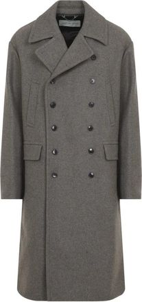 Dries Van Noten Rascott Bis Jas - Heren - Mantel - Grijs - S - Wol - Jassen