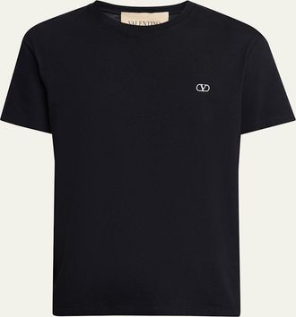 Valentino Garavani Mens VLogo Signature Cotton Short-Sleeve T-Shirt