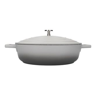 MasterClass Cacerola Poco Profunda Con Tapa 4l/28 Cm, Aluminio Fundido Ligero, Apta Para Horno Y Placa De Inducci&oacute;n, Gris Ombre