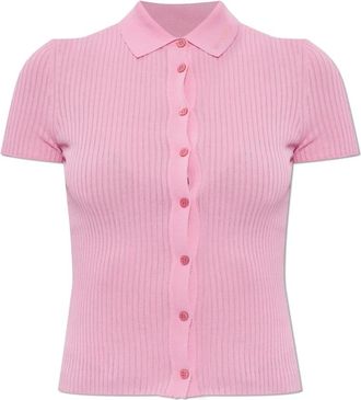 Balenciaga Button-Up Top - Dames - Blouses - Roze - L - Katoen - Overhemden
