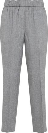 PESERICO Slim-fit broek - Dames - Slim Fit Broeken - Grijs - M - Broeken