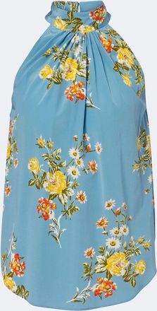 Veronica Beard Kovi floral halterneck silk-blend top