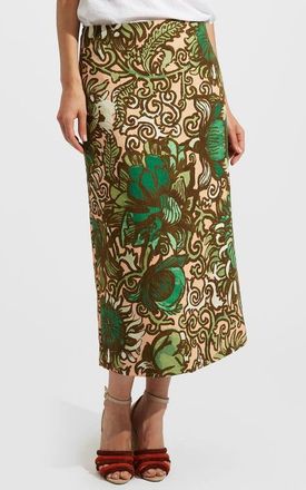 La DoubleJ Pencil Skirt Anemone Pink Olive at Nordstrom, Size X-Large
