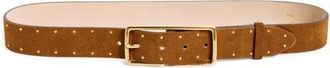 Rag & Bone Rebound Studded Suede Belt in Brown at Nordstrom, Size X-Small