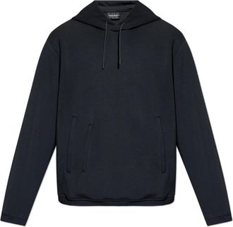 Emporio Armani Hooded Sweatshirt - Heren - Hoodies - Blauw - L - Polyester - Hoodies & sweatvesten