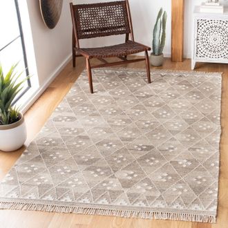 Safavieh Natural Kilim Hand Made Area rug, Natural / Ivory Bohemian Style Non-Shedding