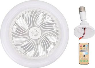 No Brand Ventilador De Techo E27 Con Luz, 30w, Con Mando A Distancia, Dise&ntilde;o Plano, Adecuado Para Espacios Peque&ntilde;os, Dormitorio