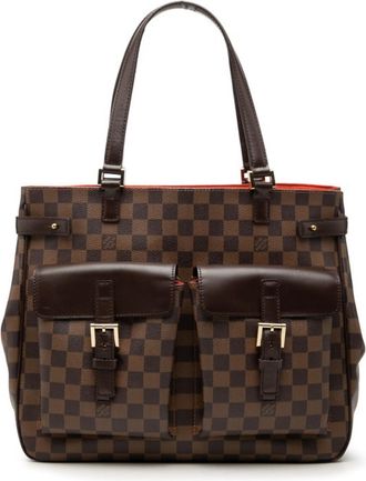 Louis Vuitton Brown Pvc Leather Handbag Tote Bag (Pre-Owned)