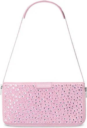 Alexander Wang Siren Pochette Crystal Embellished Leather Shoulder Bag in Light Pink at Nordstrom