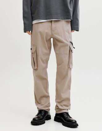 Jack & Jones pantaloni cargo crockery-Neutro