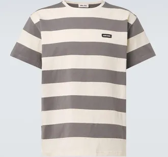 Miu Miu Striped cotton jersey T-shirt