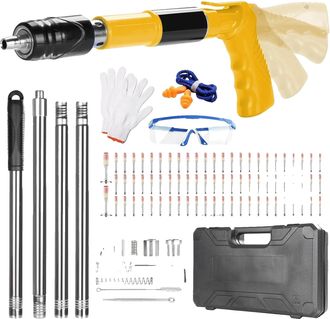 OEM Mini Clavadora, Potencia Ajustable, Funcionamiento Silencioso, Clavadora + 120 Clavos + Mango Extensible + Caja De Herramientas