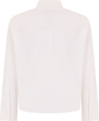 Maison Kitsun&eacute; Womens Shirt Striped Cotton White