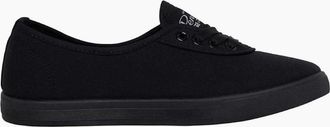 Original Penguin Womens Susie Canvas Low Top Sneakers - Black - Size: 6