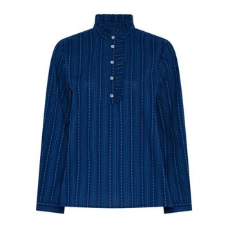 Julie Fagerholt - Heartmade Mujer, Blusas y Camisas, Azul, Talla: M
