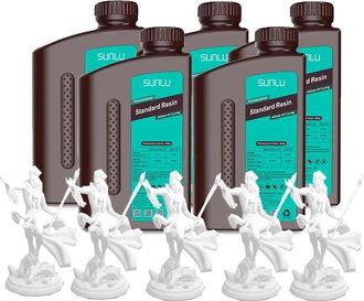 OEM Resina Para Impresi&oacute;n 3d, Alta Precisi&oacute;n, Bajo Olor, Est&aacute;ndar 5 Blanco