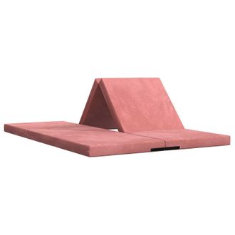vidaXL Sof&aacute; Cama Plegable 140 X 67 X 45 Cm Rosa Vidaxl