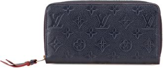 Louis Vuitton Portafoglio in pelle Empreinte con monogramma e zip 2021-2025 - Blu