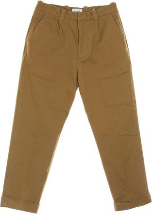 Amish Bruine Heren Lange Broek - Heren - Slim Fit Broeken - Bruin - L - Katoen - Broeken