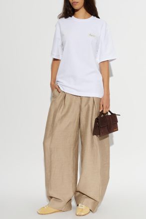 Jacquemus Cotton T-shirt Montaigne, Womens, White