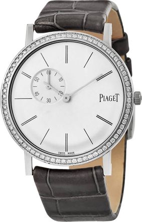 Piaget Altiplano Silver Dial Grey Alligator Leather Ladies Watch GOA39106