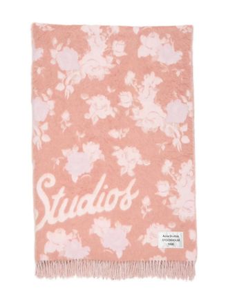 Acne Studios logo-detail scarf - unisex - Fabric - One Size - Pink