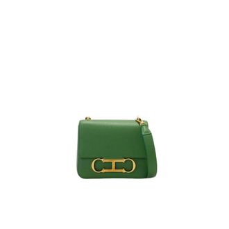 Carolina Herrera Cross Body Bags, female, Green, Size: ONE SIZE Initials Insignia