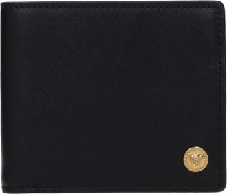 Versace Black Leather Mens Wallet