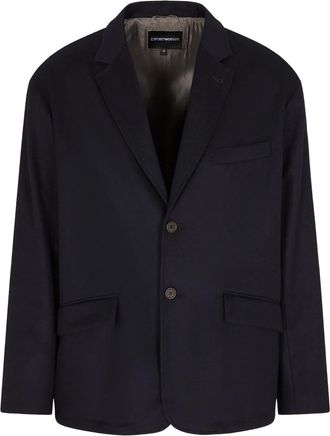 Emporio Armani button single-breasted blazer - Blue