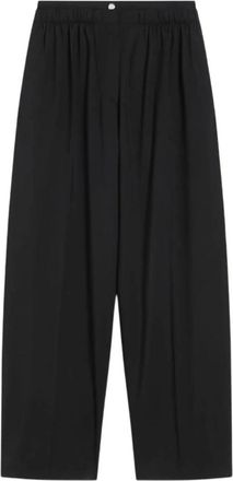 Sportmax Broeken, Dames, Zwart, S, Wol, Quito