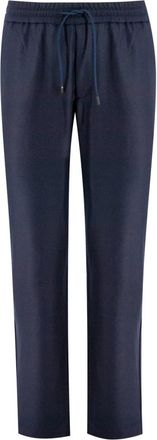 Sease Stedelijke Wol Trekkoordbroek - Heren - Slim Fit Broeken - Blauw - L - Wol - Broeken