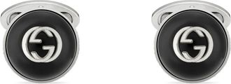 Gucci Manchetknopen met in elkaar grijpend logo - Dames - Manchetknopen - Grijs - ONE Size - Accessoires