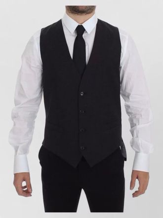 Dolce & Gabbana wool slim-fit v-neck waistcoat