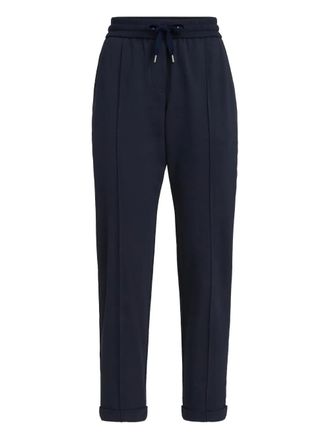 Brunello Cucinelli drawstring-fastening trousers - Blauw