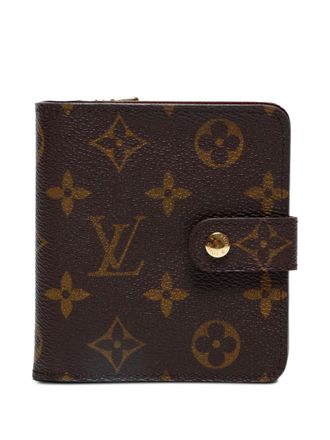Louis Vuitton 2003 monogram compact zip wallet - Brown