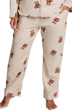 Hunkem&ouml;ller Pant Flannel Straight Bear in Grey at Nordstrom, Size X-Small