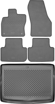 OEM Juego De Alfombrillas De Goma Para Coche Y Maletero Para Volkswagen Golf Sportsvan Minivan (modelos 2014-2020)