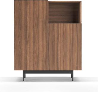 HERDASA Mueble Aparador En Melamina, Colecci&oacute;n Printed (602-1), Con 2 Puertas, En Nogal