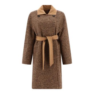 Max Mara Dames, Mantels, Bruin, Maat: XS Wol